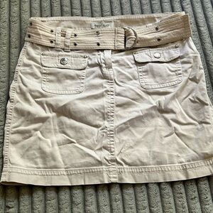 White House Black Market Khaki Mini Skirt